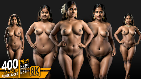 400 Indian Female Nude Anatomy & Fullbody - Chatacter References