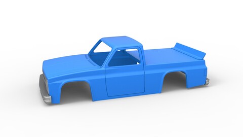 3D printable Diecast Shell of Vintage NASCAR race truck Scale 1:25