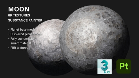 Moon - Substance Smart Material / 8K (Free Sample)