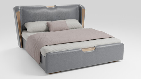 Luxurious leather stylish bed