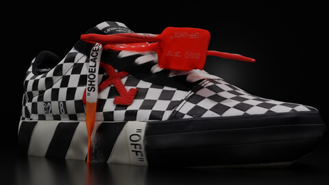 OFF-WHITE Vulc Low Checkered Black White