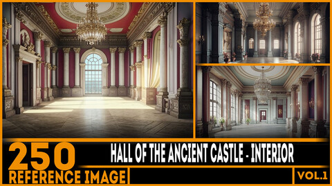 250 ART - Hall of the Ancient Castle Interior - Reference 6K Package vol.1