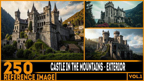 250 ART - Castle in the Mountains Exterior - Reference 6K Package vol.1