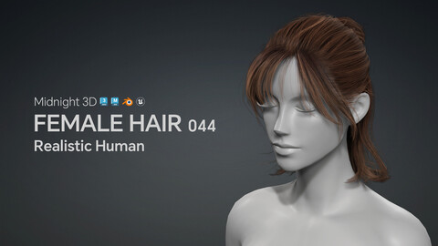 M3D Realistic Female Hair 044