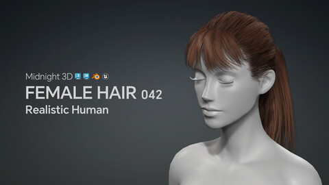 M3D Realistic Female Hair 042