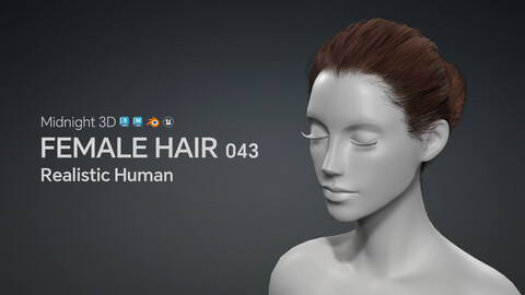 M3D Realistic Female Hair 043