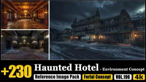 230 Haunted Hotel - Environment Concept Reference Image Pack v.196 |4K|