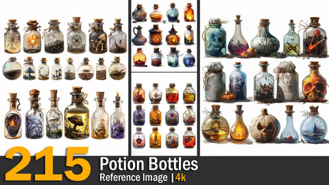 Potion Bottles | Reference Images | 4K