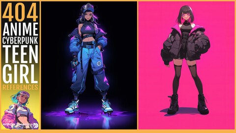 404 Anime Cyberpunk Teen Girl