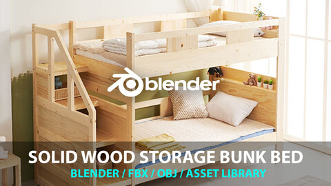 solid wood storage bunk bed