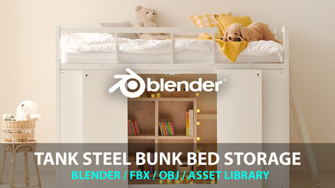 Tank steel bunk bed storage