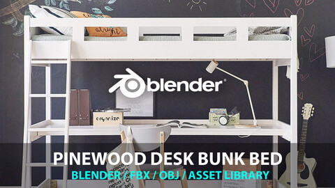 Pinewood Desk Bunk Bed