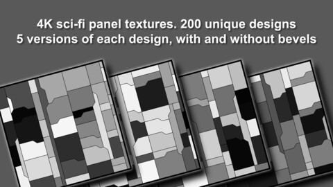 200 sci-fi panel textures