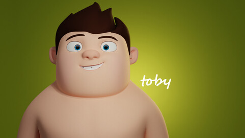 Toby cartoon male boy character