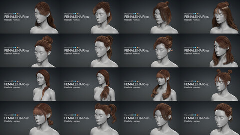 M3D Realistic Female Hair Vol. 2