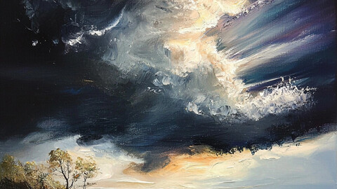 Tempest Unveiled: A Stormy Coastal Dawn 1