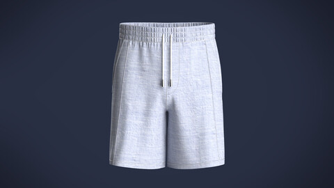 Mens Relaxed Fit Linen Short