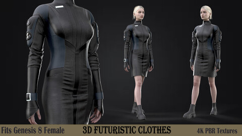 Scifi Futuristic character clothes FBX+ OBJ+ ZPRJ+ Textures