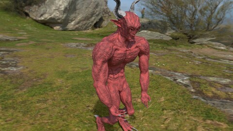 Game-Ready Demon Character - Fully Rigged & Optimized for Game Engines