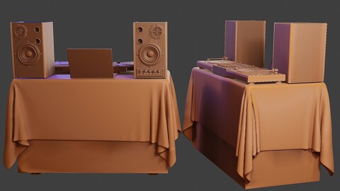 DJ Music Desk and Items