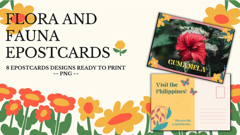 FibeiDigiCards_ePostcard - Title: Flora and Fauna Design 2