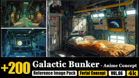 200 Galactic Bunker - Anime Concept Reference Image Pack v.66 |4K|