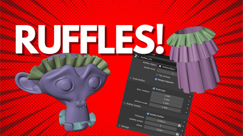 Ruffles Generator - Geometry Nodes Assets