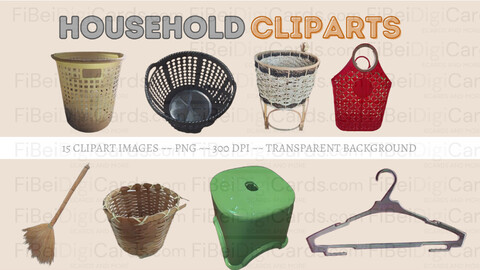 FiBeiDigiCards_Clipart - Title: Household Design 2