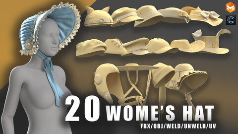 20 wome's hat pack/clo3d/accessories