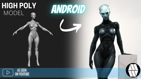 ZBrush Model: Android High Poly ZTL & FBX