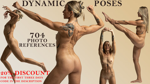 Dynamic poses 704 photo references 20% discount