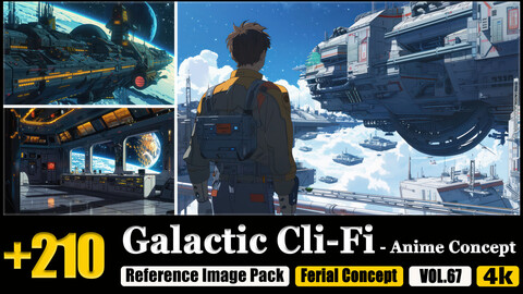 210 Galactic Cli-Fi - Anime Concept Reference Image Pack v.67 |4K|