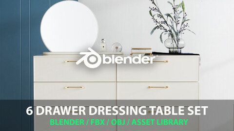 6 Drawer Dressing Table Set