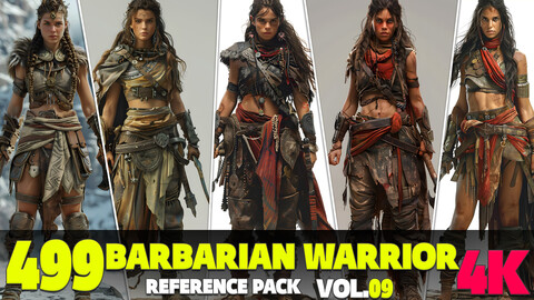 499 4K Barbarian Warrior Reference Pack Vol.09