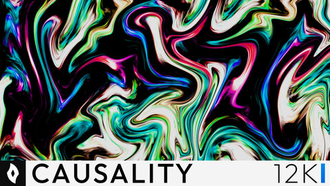 FLUID ART: "Causality" 12K Abstract Fluid Background