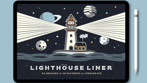 Lighthouse Liner Procreate Brushes