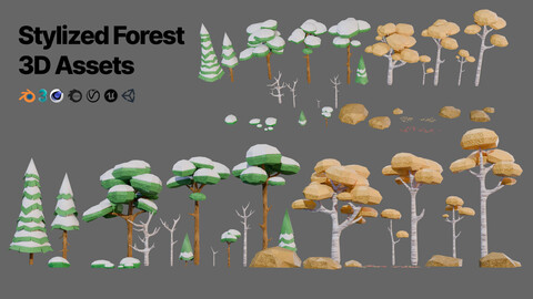 Game ready trees and forest elements