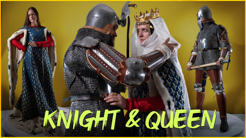 Knight & Queen- Reference Photo Package For Artists- 471 JPEGs noAI