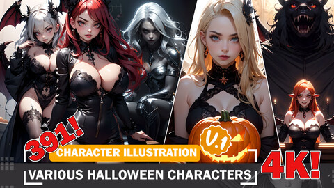 391 Various Halloween Characters | 4K Reference Art Collection | Spooky and Stylish Inspiration