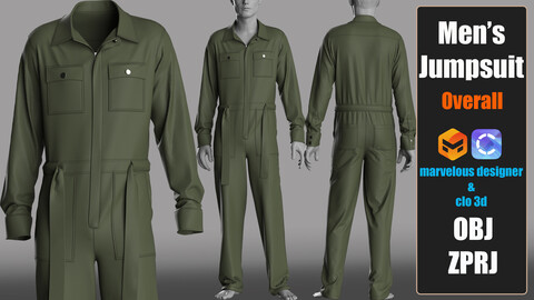 Men's JumpSuit - Marvelous Designer / Clo Project