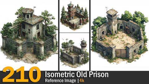 Isometric Old Prison | Reference Images | 4K