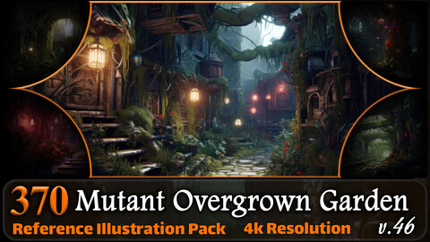 370 Mutant Overgrown Garden Reference Pack | 4K | v.46