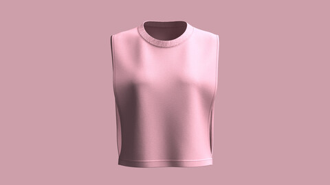 Girls-Sleeveless Crop Tops