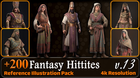 200 Fantasy Hittites Reference Pack | 4K | v.13