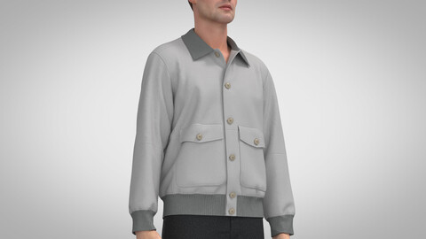 Shearling Jacket, Clo, Marvelous Designer + obj, fbx