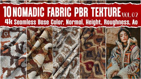 Nomadic Fabric VOL.02| 4K Seamless PNG PBR Textures