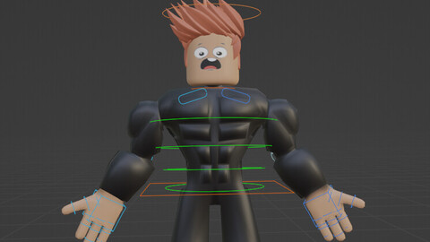 Roblox 3D character rigged