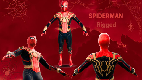 Spiderman Rigged 3D Model