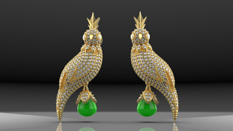 Unique Bird Earring - 002