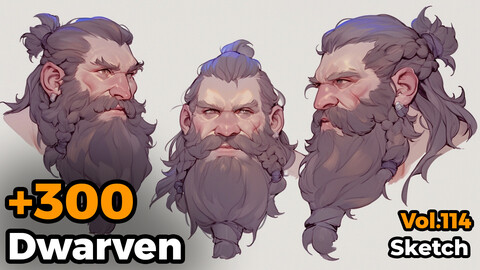 +300 Dwarven Sketch Reference(4k)